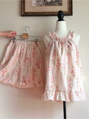 NEW✨Floral Pajama Set | Cute Ruffle Strap Sleepwear | Soft Summer Loungewear